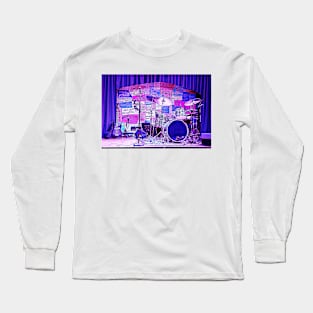 Music band stage with drum and guitar Long Sleeve T-Shirt